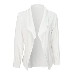 Women Fall Blazers Jacket Lapel Neck Open Front Office Blazers Long Sleeve Slim Fit Dressy Elegant Office Suit