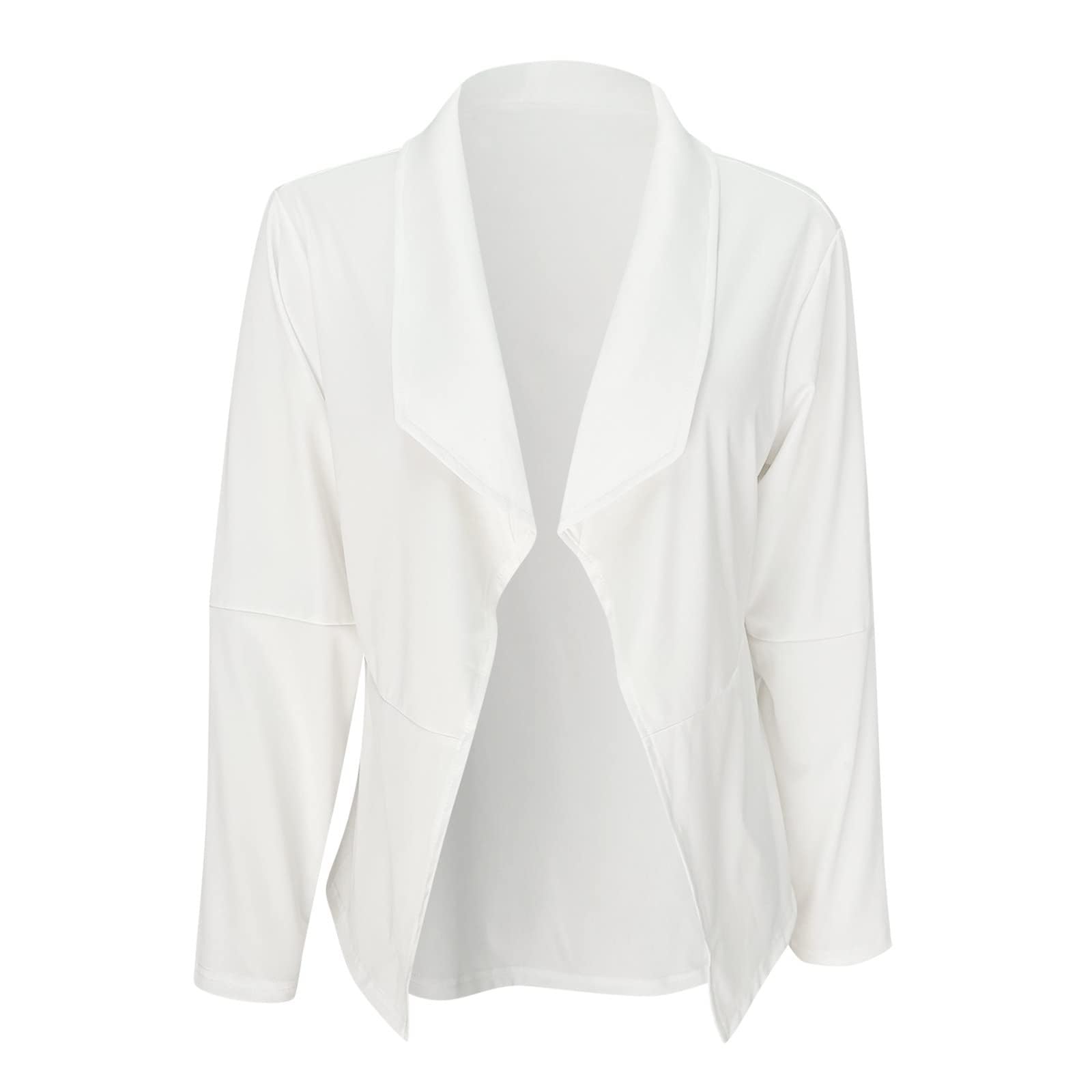 Women Fall Blazers Jacket Lapel Neck Open Front Office Blazers Long Sleeve Slim Fit Dressy Elegant Office Suit