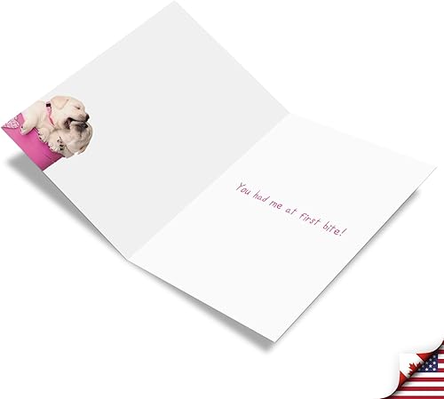 Miniatura 2 de NobleWorks, Tarjeta de San Valentín de animales grandes con sobre (8.5 x 11 pulgadas), tarjeta de notas jumbo para el día de San Valentín, cachorros