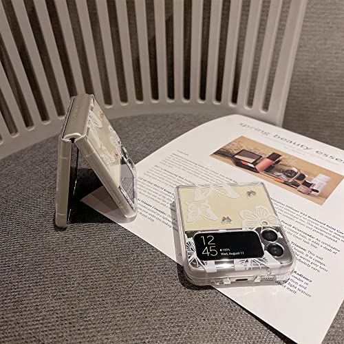 Coque rigide papillon 3D Samsung Z Flip 4 antichoc et strass
