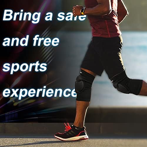 Protective Knee Pads Thick Sponge Anti-Collision Kneepads Protector for Volleyball,Dance,Basketball Riding,Runining,Skateboard,Outdoor Sport Non-slip Wrestling Highly Elastic Knee Protector 1 Pair