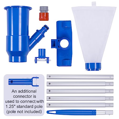 2023 Upgraded Swimming Pool Spa Jet Vacuum Cleaner With Brush & 56" Pole,For Above Ground/Inflatable Pool,Hot Tub,Pond, Spa, Lake And Fountain #TOP2