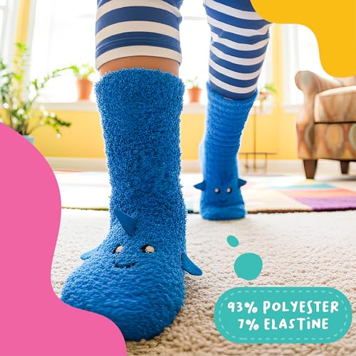 Image of POPCRAZE Novelty Fuzzy Animal Socks Plush Cozy Crew Slipper