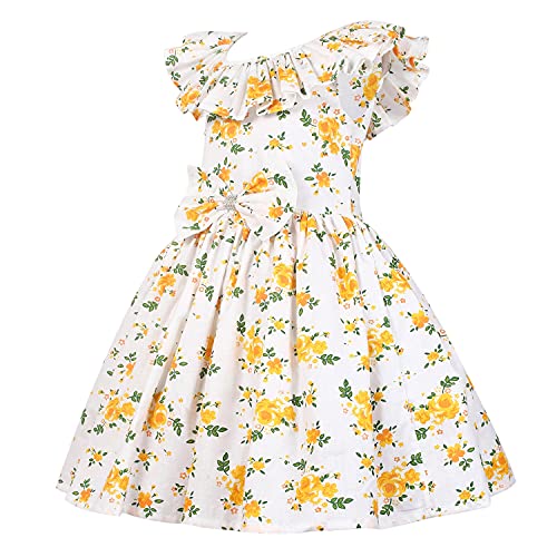 Image of Alina Enterprises Cotton Floral Digital Printed Girl's Frock for Summer