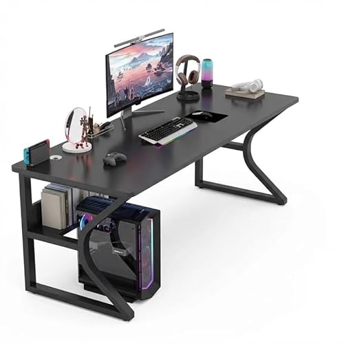 �Q�[�~���O�f�X�N �X�`�[���r C���^ �⋭���� �z���E �p�\�R���f�X�N ���[�I�t�� �Q���I�t�B�Xe�X�|�[�c���[���C���^�[�l�b�g�J�t�F�K�p �ؖڒ�MumuElf (120x60x75cm,�u���b�N)