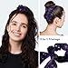 Starry Sky Space Purple Galaxy Breathable Working Cap with Button, Bow Hair Scrunchy, One Size Fits All for Woman