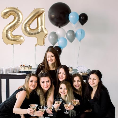 White Gold Number 40 Balloons 40 Inch Light Gold Number Balloon 40th Birthday Balloon Foil Number Balloons Champagne Gold Balloons Birthday Wedding Party digital Decorations (Number 40) — view 6