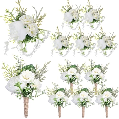 Glitinsel Wedding Corsage and Boutonniere Set
