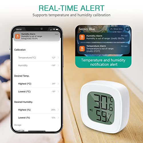 ORIA Bluetooth 5.0 Thermometer Hygrometer, Humidity Temperature Sensor