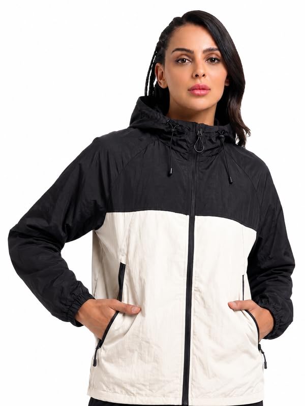 Image of CHKOKKO Sunscreen Jacket For Women With Hood Upf 50+ UV Tan Sun Protection | Wind Proof Lightweight Breathable Quick-dry Water-repellent Fabric | For Gym Sports Running Biking And Dailywear