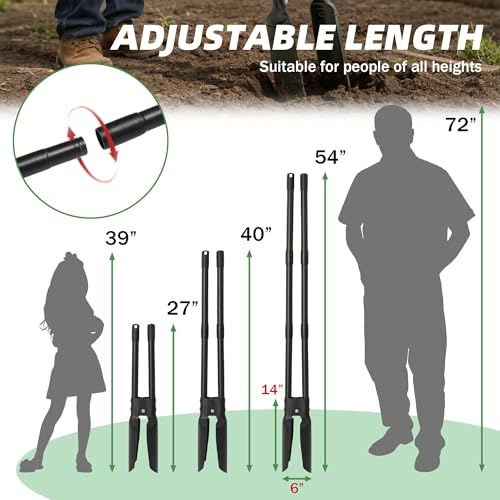 LLARGUEST Post Hole Digger para Jardinería 54 Inch miniatura 5
