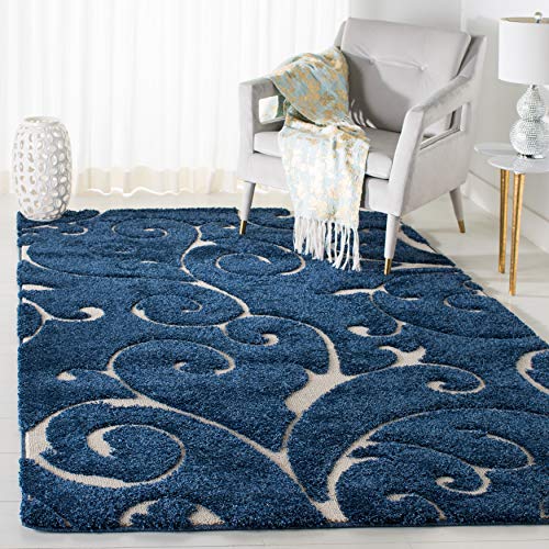 SAFAVIEH Zottelig Teppich für Wohnzimmer, Esszimmer, Schlafzimmer - Florida Shag Collection, Hoher...