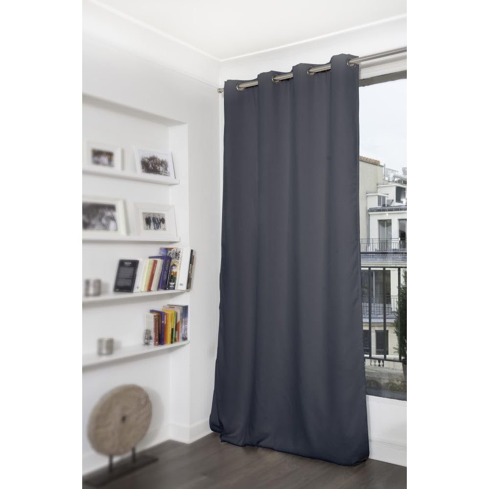 Moondream ThermActiv® 2en1 Invierno+Verano Cortina Térmica | Aislante Anti-Calor y Anti-Frío | Opaca | Tecnología Patentada Ollaos | Gris MC713 | 140An x 260Al cm