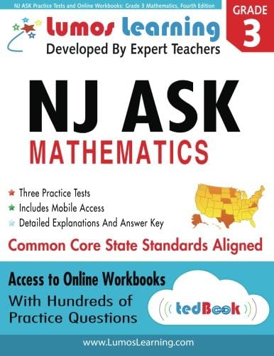 NJ ASK Practice Tests and Online Workbooks: Grade 3 Mathematics, Fourth Edition: Common Core State Standards 2014 Fourth Edition