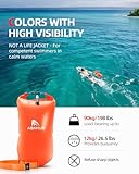 Abahub Swim Buoy Safety Tow Float Swim Bubble Achieve Be Bright, Be Seen, Be Safer for Open Water Swimmers and Triathletes During Outdoor Swimming High Visibility Buoy Orange 15L