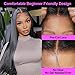 Lealife 24 Inch Wear and Go Glueless Wig for Beginners Glueless Wigs Human Hair Pre Plucked Straight Lace Front Wigs Human Hair Pre Cut Lace Closure Human Hair Wigs for Women 180% Density