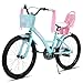 KEANO Zinnia 20 Inch Kids Bike for Girls Ages 7-10 Years, 20 Inch Girls' Bikes with Kickstand, Streamers, Basket and Doll Seat, Children Bicycles Green