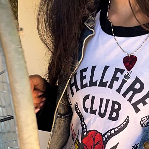 Eddie Munson Collier médiator de guitare Hellfire Club- Cadeau d’Halloween Cosplay pour adolescents, filles, femmes et… - Les Beatles, Paul McCartney, John Lennon, RIngo Starr, George Harrison Eddie Munson Collier médiator de guitare Hellfire Club- Cadeau d'Halloween Cosplay pour adolescents, filles, femmes et… – Image 5