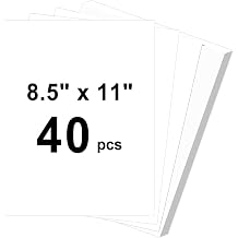 40 Sheets Cardstock 8.5x11, 65lb White Card Stock, Construction Paper | Cardstock Printer Paper 8.5x11, 180gsm Thick Printer Paper for Printing, Painting, Card Making, DIY Crafts, Party Decorations