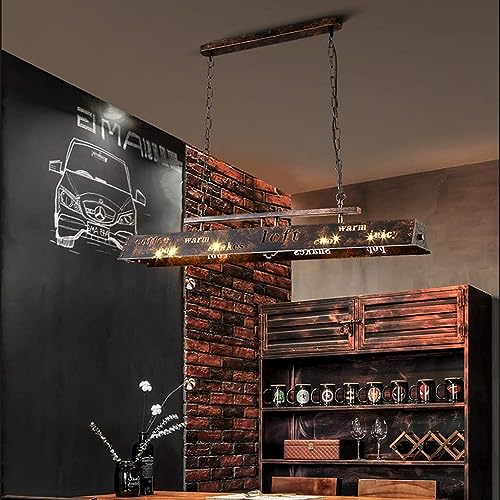 Lustre industriel rétro en fer E27 avec hauteur réglable pour cuisine - 4