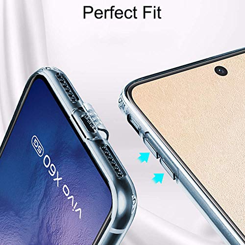 Image of TheGiftKart Back Cover Soft Silicone Case for Vivo X60 5G | Complete Camera Protection | Inbuilt Dust Plugs | Anti-Slip Grip | Slim Profile | Transparent
