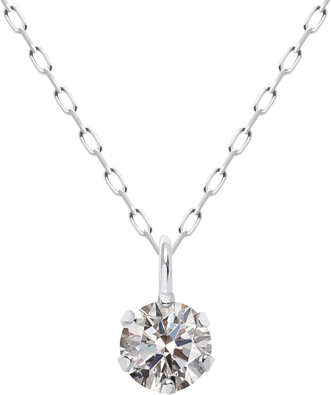 [シアーズ] 一粒 ダイヤモンド 0.1ct ネックレス レディース K18 ゴールド n7979b