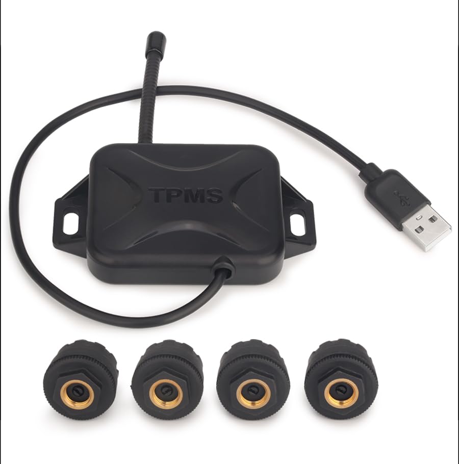 TPMS USB ERISIN Contrôler Pression Pneus sur Autoradio Android 14 pour Trajet