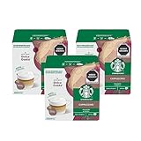 Starbucks Capuccino by Nescafé Dolce Gusto, Café en Cápsulas, 3 Paquetes de 12 cápsulas c/u