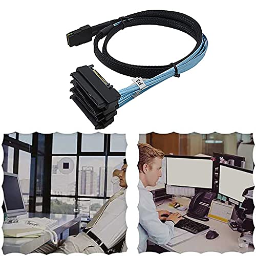 Cable Mini SAS-36P SFF 8087 a 4 SAS 29P SFF-8482 1 metro miniatura 3