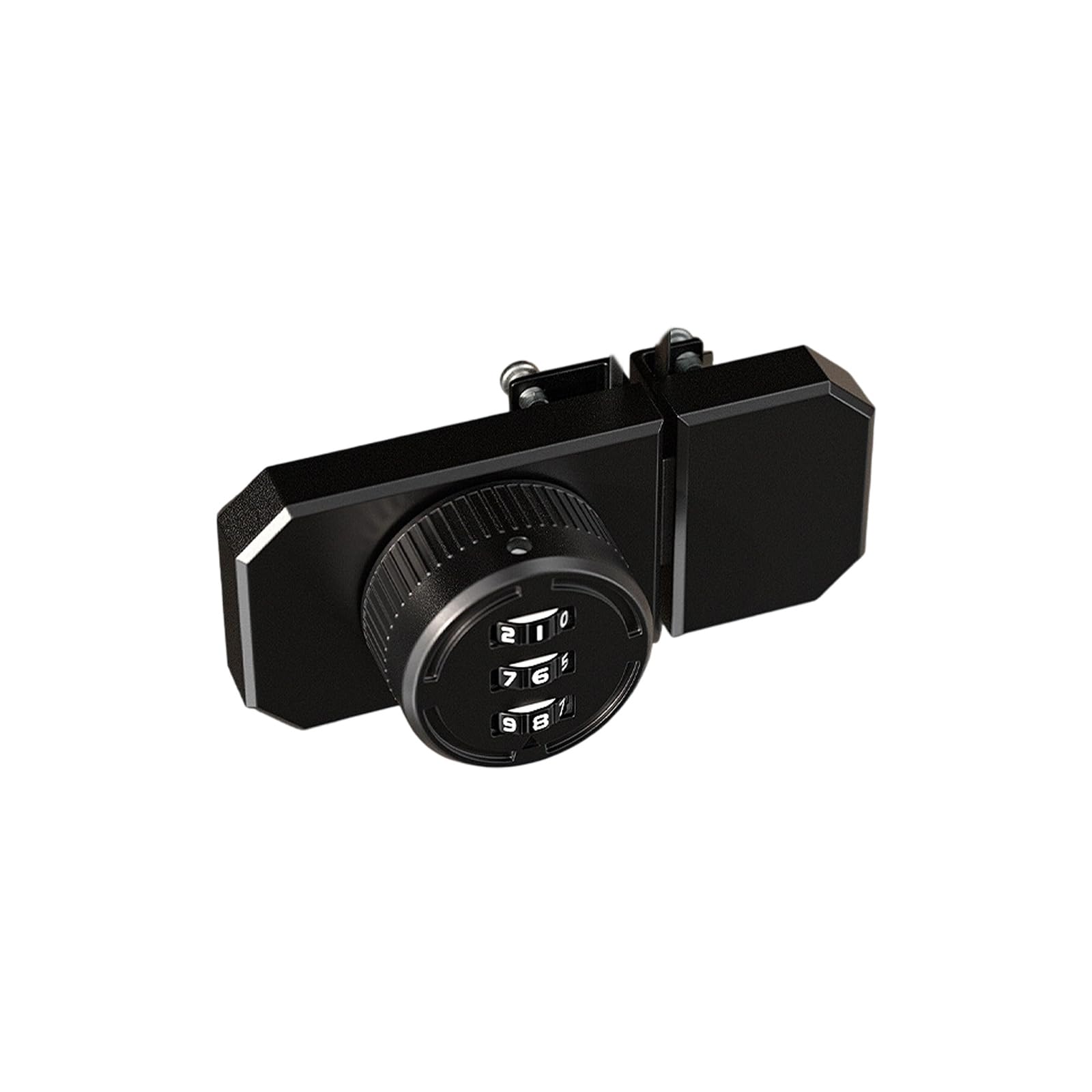 Osniyaw 208 Double Door Blac Glass Cabinet, Keyless Lock, 3 Digit Combination Hasp Locks For Small Doors, Cabinets, Barns, Bathroom Locker Hardware, Glass Cabinet