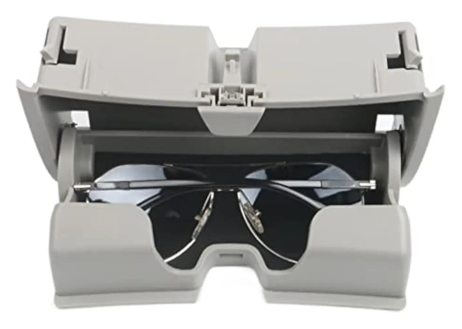 Auto Brillenhülle Für X5 Für X6 F15 F16 2013-2020 Schwarz Grau Auto Decke Sonnenbrille Abdeckung Geeignet Universeller Sonnenbrillenhalter(Black)
