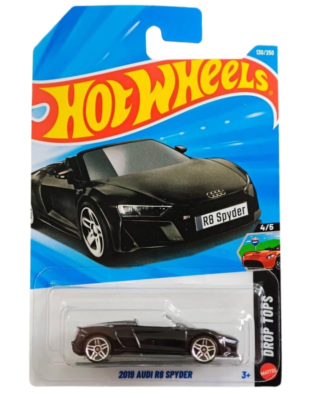 Hot Wheels 2019 Audi R8 Spyder Negro 1:64 miniatura 1