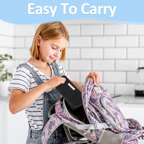 Deepton Mäppchen Cord-Stoff, Federmäppchen Milchig Schwarz für Mädchen Teenager, Federtasche Stiftetasche Stiftemappe Pencil Case Schulmäppchen für Schule, Büro - Schwarz