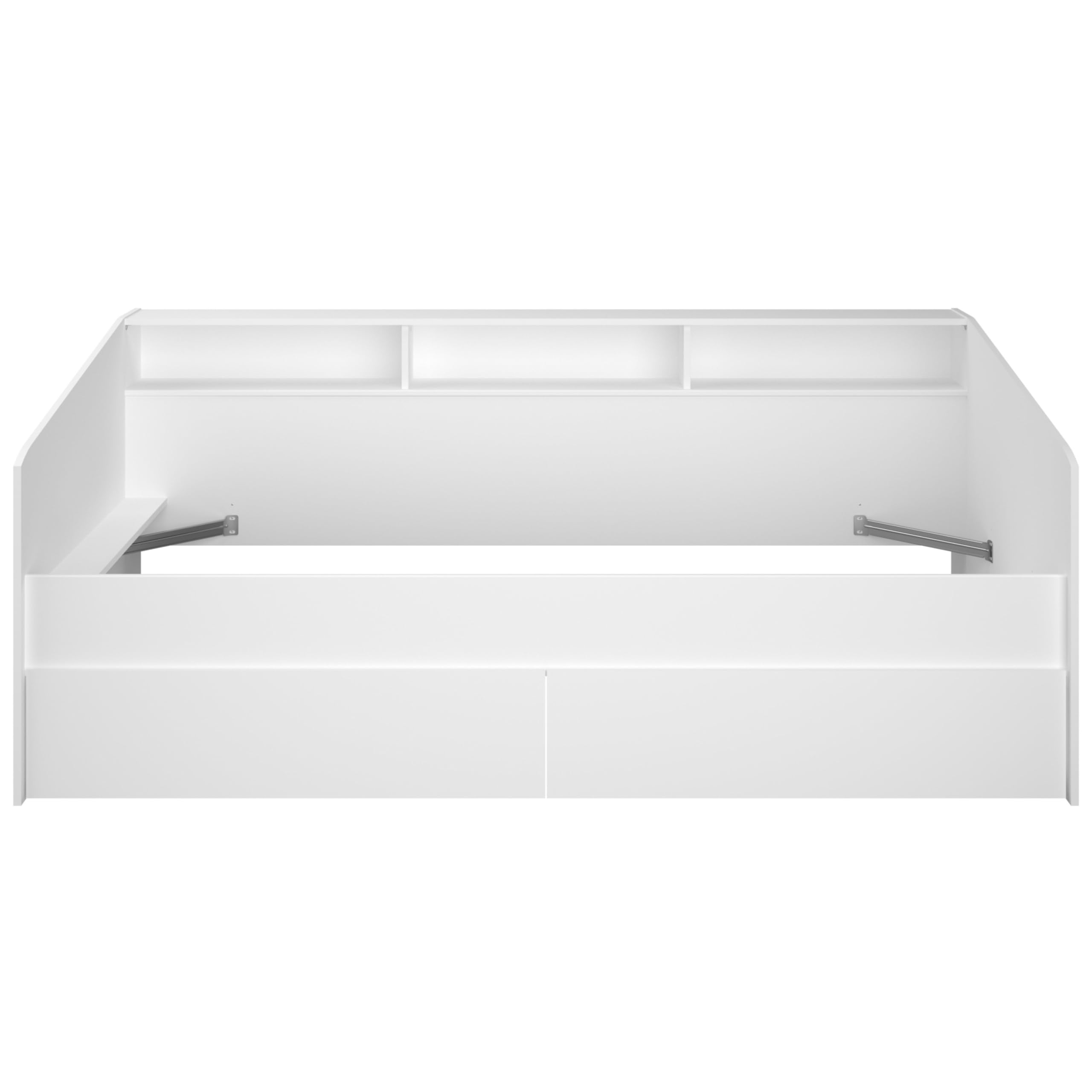 Miroytengo Cama Juvenil Style Color Blanco con cajones y estantes Personalizables habitacion Infantil Moderna 80x203x113cm