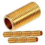 IMIKEYA 8 Stück Teiliges Messing Gewinderohr Vollgewinde Hohler Lampenrohrverbinder aus Kupfer Langlebig und Kompatibel für Lampenreparatur DIY Beleuchtungszubehör Einfache Verkabelung
