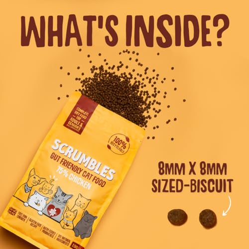 Scrumbles All Natural Dry Cat Food With 75% Chicken, High Protein Food For Adults And Seniors, 2.5Kg,Package May Vary - 5
