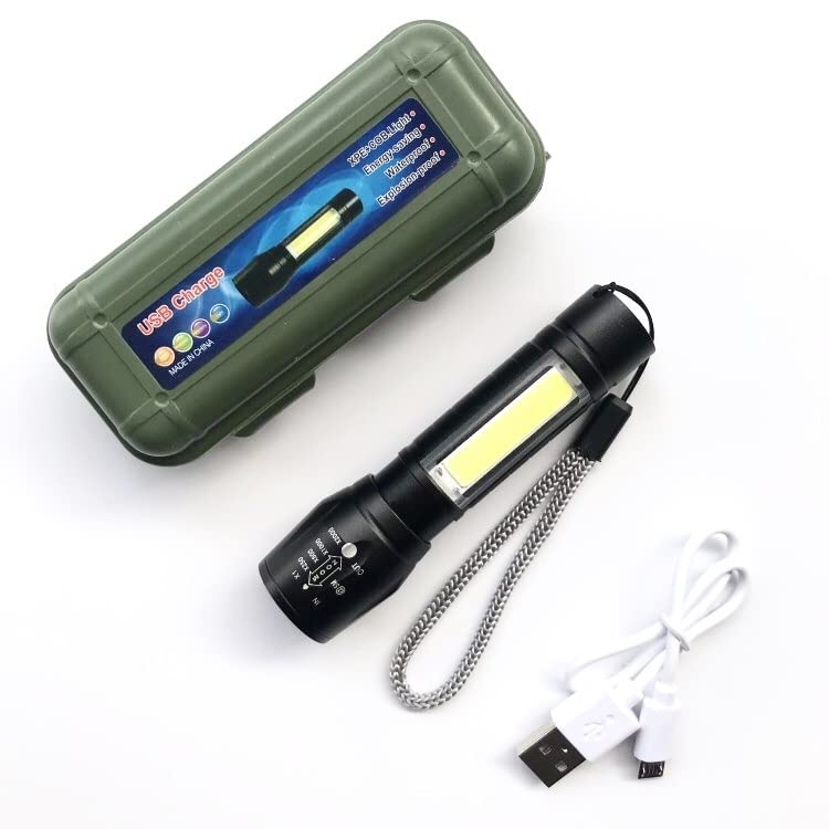 MOBONE 2 Way LED COB Flashlight Torches Camping USB Rechargeable Lighting Portable Flash Light Lamp 4 Modes Zoom Mini Work Light (B0B53R68MQ) Amazon Price History, Amazon Price Tracker