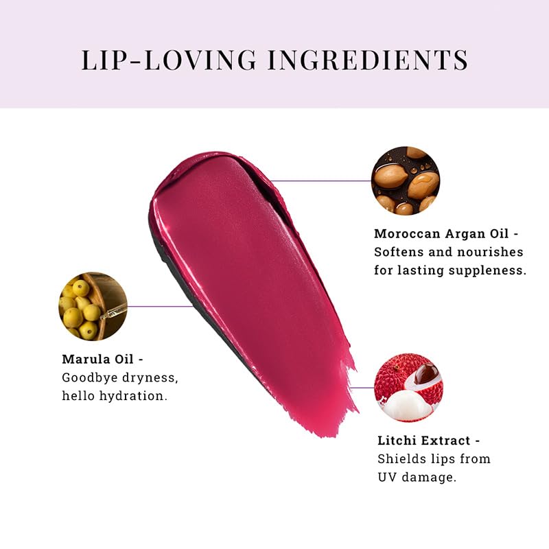 Image of Moisture Shine Lipstick | Get Light Catching Shine | High Gloss, Ultra-Creamy & Rich Payoff | Buildable, Non-Sticky Finish | Vegan & Paraben Free | Cherry On Top | 4g
