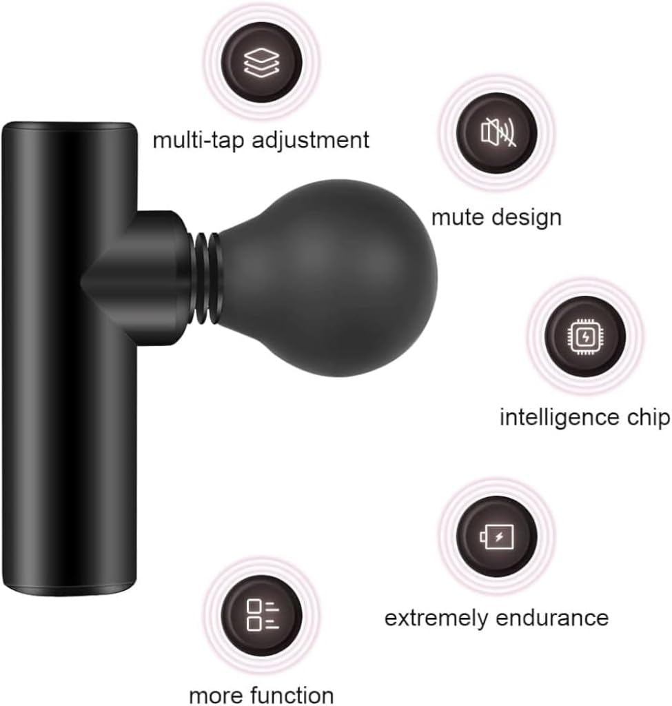 ONISHOMES Electric Mini Fascial Gun Professional Portable Massage Gun Back Massager Guns For Pain Relief Body Neck Relaxation Massager. 4