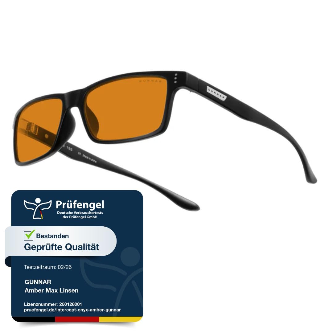 Gunnar Gaming-Brille - Vertex - Blaulichtfilter | Computer-/Gaming-Brille - Vertex - Blaulichtfilter - Patentierte Technologie