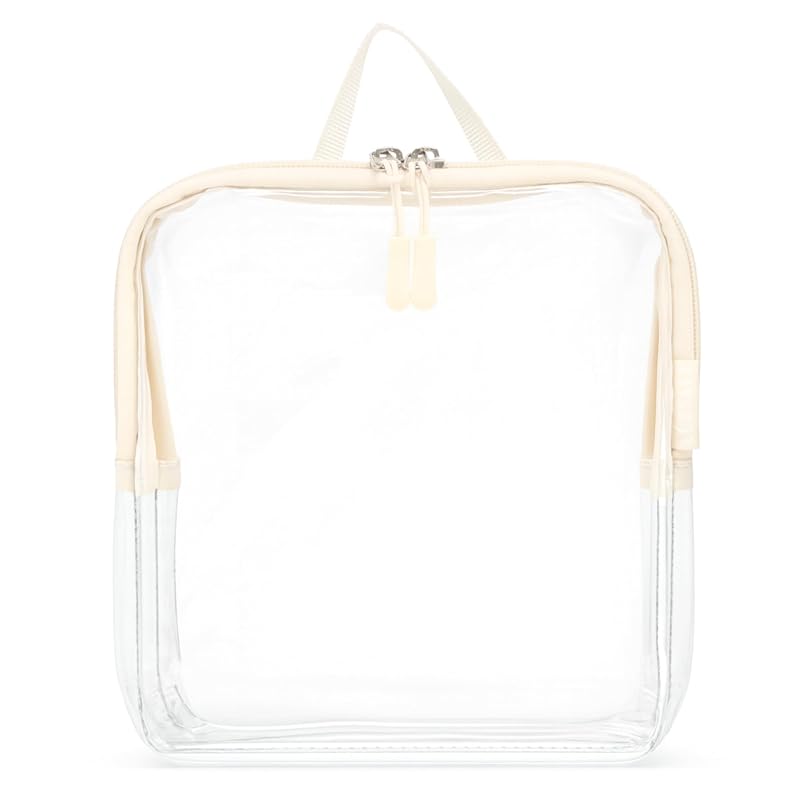 BORSALI Necessaire transparente creme com alça