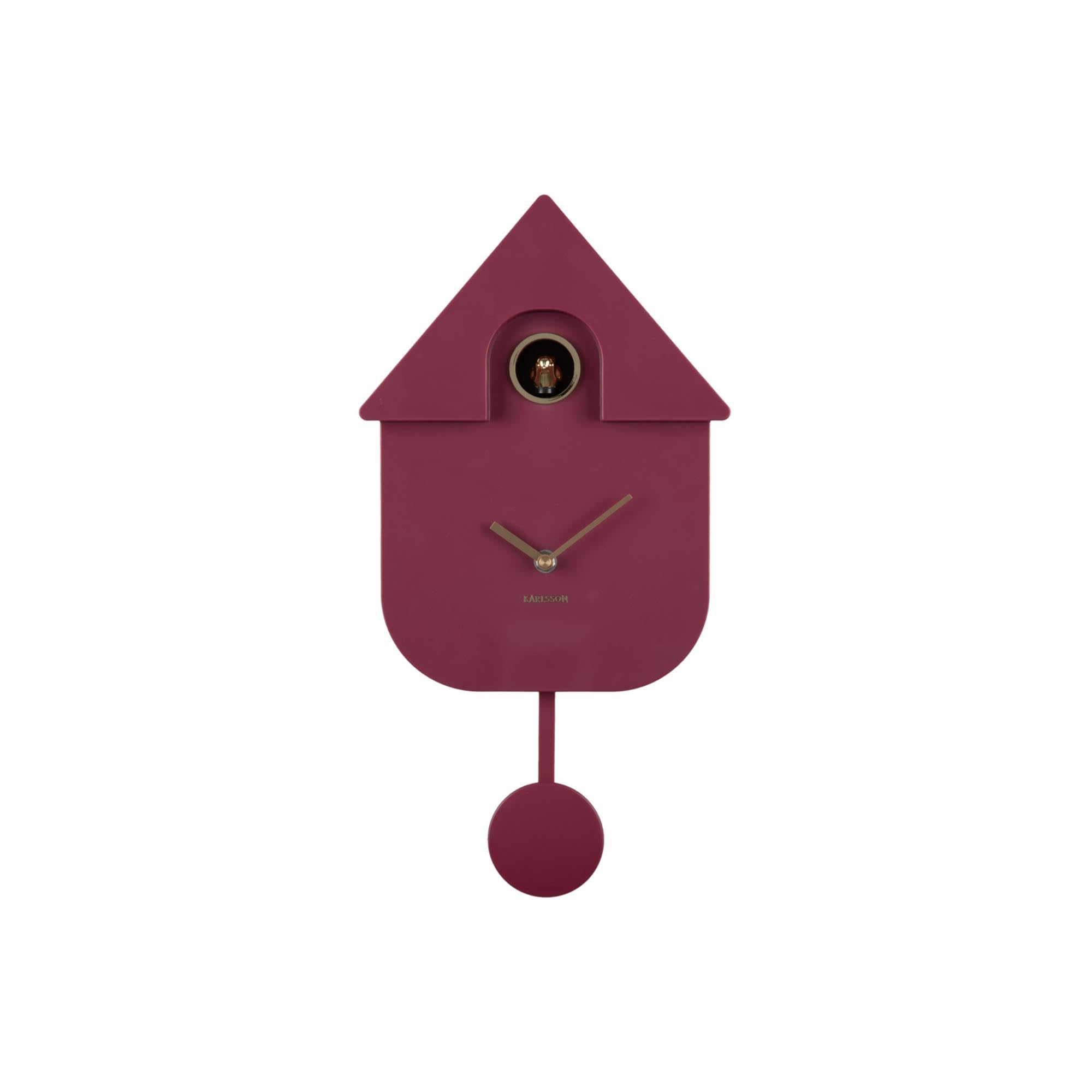 Karlsson Horloge Murale en ABS Modern Cuckoo Oro | Rectangulaire - Moderne - En plastique - Horloge murale moderne pour salon - Horloge murale - Horloge coucou