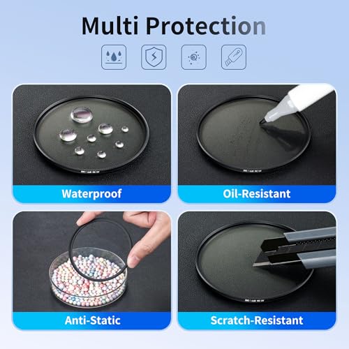 JJC 67mm Ultra Low Reflectivity UV Lens Protection Filter with 44 Multi-Coated, Waterproof Oil-Proof Scratch Resistant HD Camera Lens Filter