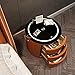 TQQEPOOL Modern Luxury LED Light Smart Nightstand W/3 Drawers Wireless Charging Port Adustable Brightness for Bedroom Living Room (Color : Dark Grey, Size : 50 * 62cm)