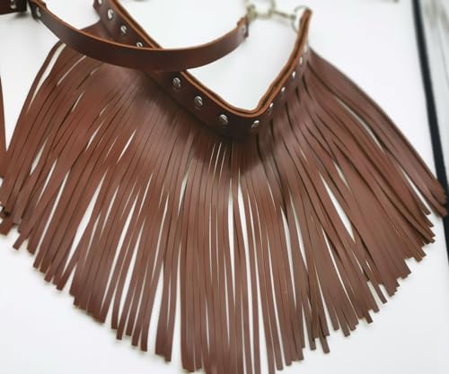 Women Body Harness Garter Punk Leather Waist Belts with Fringe Gothic Leg Tassel Belt for Dress Festival Dance Consume4