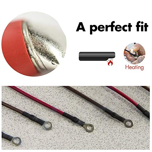 Young4Us 2 Pack 3/4'' Heat Shrink Tube 3:1 Adhesive-Lined Heat Shrinkable Tubing Black&Red 4Ft #TOP3