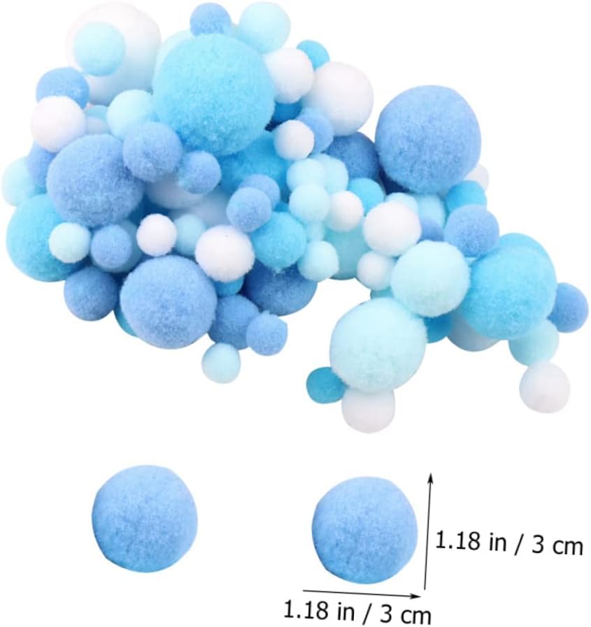 jojofuny 5pcs Pompom for Crafting Soft and Decorative Pom Poms for Clothing Hats Shoes and Creative Projects High Elasticity