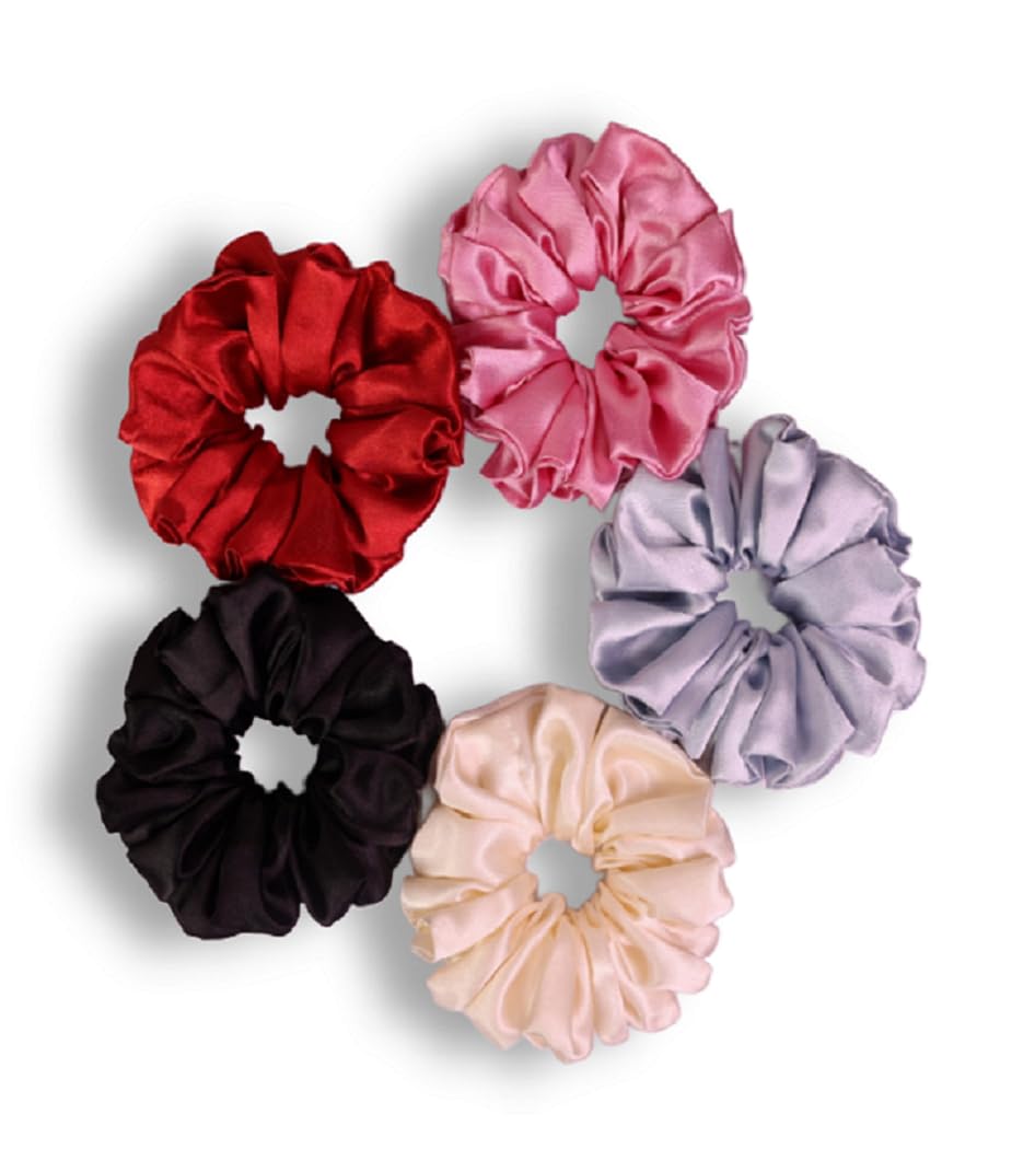 Scrunchies For Women, Satin Silk Scrunchies for Girls, Rubber Band For Girls, Fluffy Scrunchie, Silk Scrunchies for Women, Large Scrunchies, Hair Scrunchies, Hair Tie, Scrunchy set (Pack of 5) (B0DF92Y54Q) Amazon Price History, Amazon Price Tracker