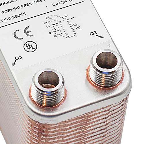 Hfs BREW-PL-CHILL R) 40-Plate Stainless Steel 304 Homebrew Beer Wort Chiller Heat Exchanger thumb #2