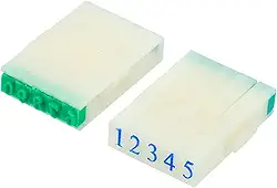 Carimbo numérico destacável, plástico de 5 mm, fonte de 9 dígitos, tamanho 5 números, 0 a 9, conjunto combinado para cartão de etiqueta, scrapbook, artesanato, ensino
